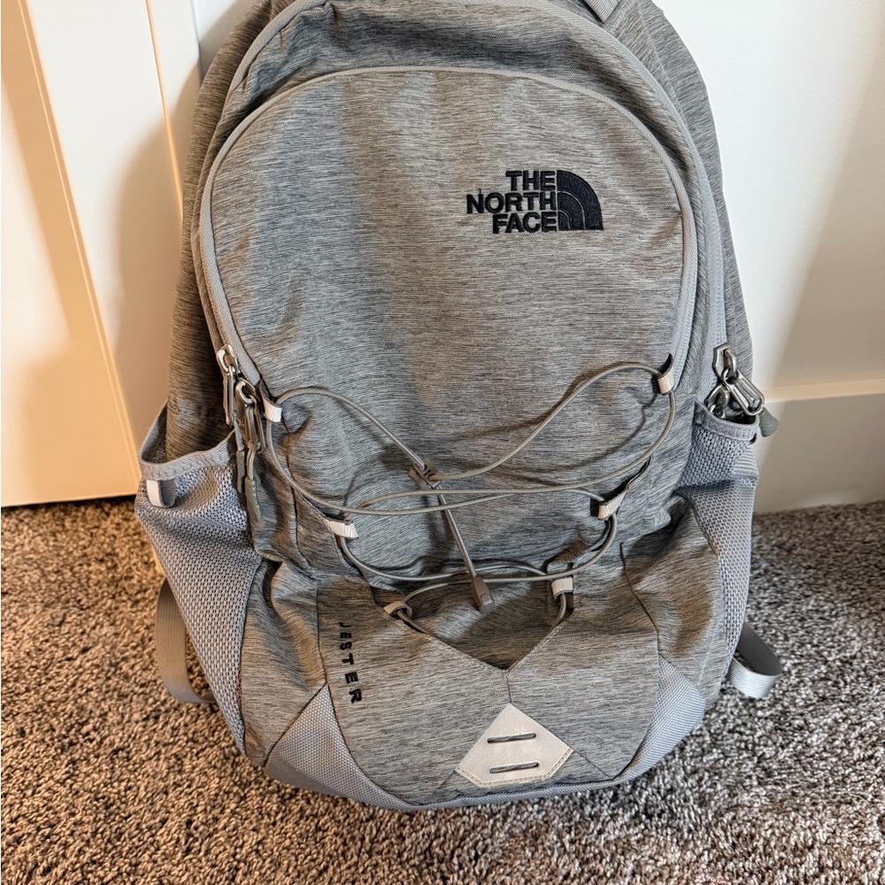 The North Face Light Gray Backpack